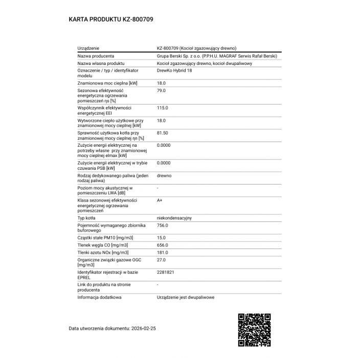 Kocioł C.O. DrewKo Hybrid 18kW – Dwupaliwowy Pellet & Drewno, Grupa Berski