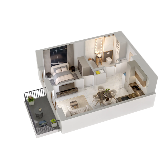 2 pokoje z balkonem 34,99 m² | PULSO Dębica | bez prowizji