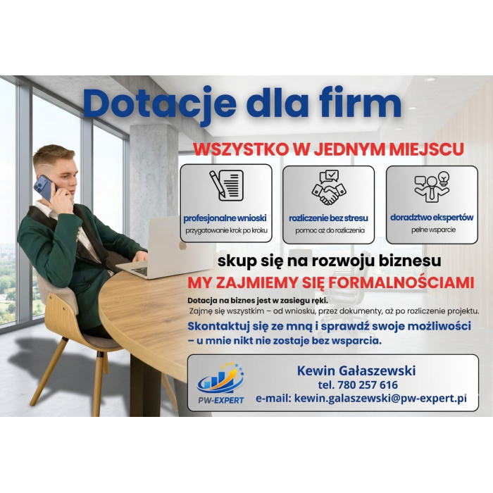 Dotacje na rozpoczęcie działalności gospodarczej z Urzędu Pracy PW-EXPERT