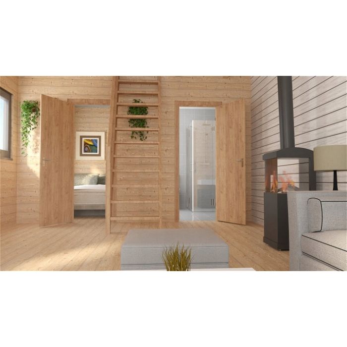 Drewniany Domek 4,8×7,2 m – Letniskowy Całoroczny, Solidne Wykonanie