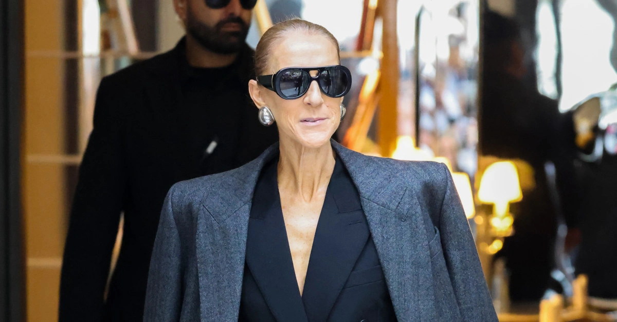Céline Dion pokazuje, że oversize'owy płaszcz i garnitur to duet idealny