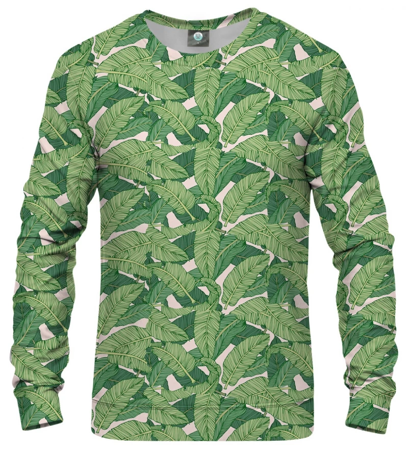 bluza z motywem zielonych liści