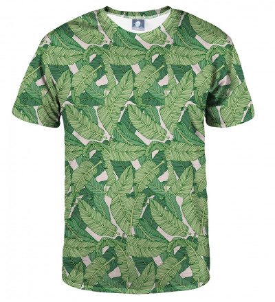 tshirt with green leaves motive