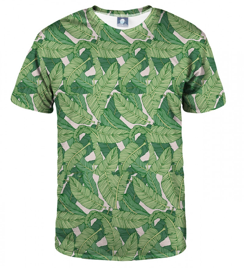 tshirt with green leaves motive