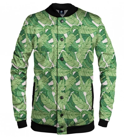 baseball jackets with green leaves motive