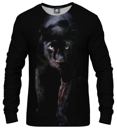 black sweatshirt with panther motive