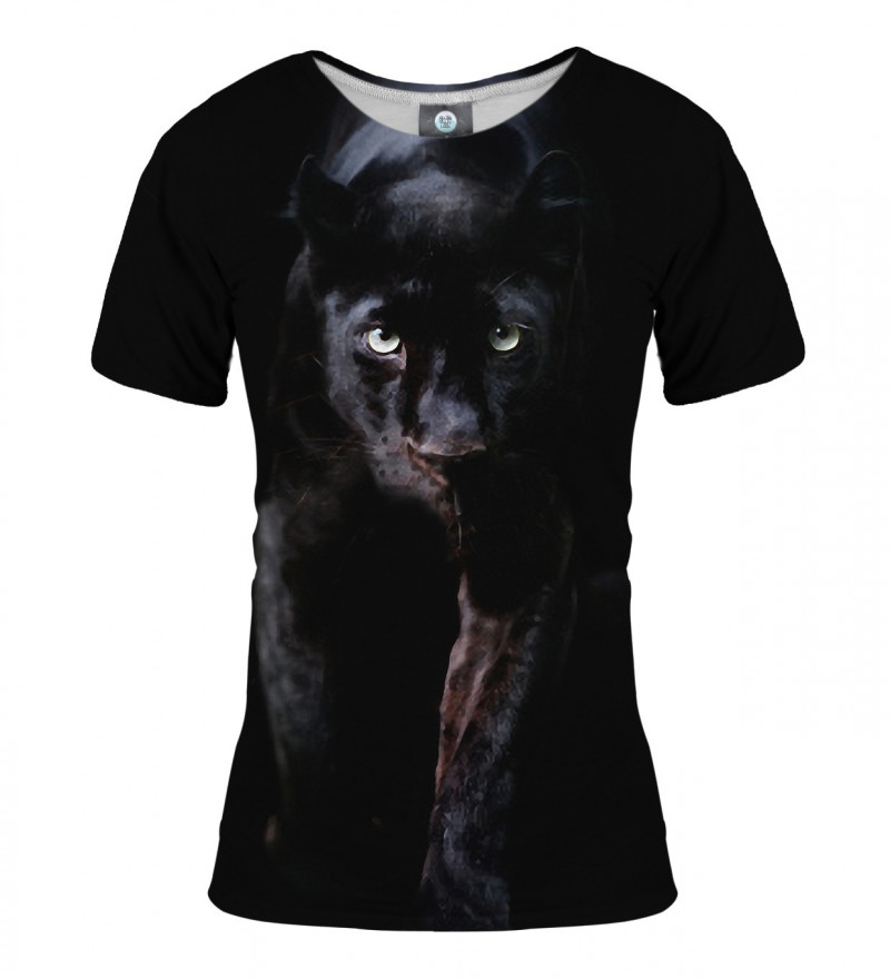black tshirt with panther motive
