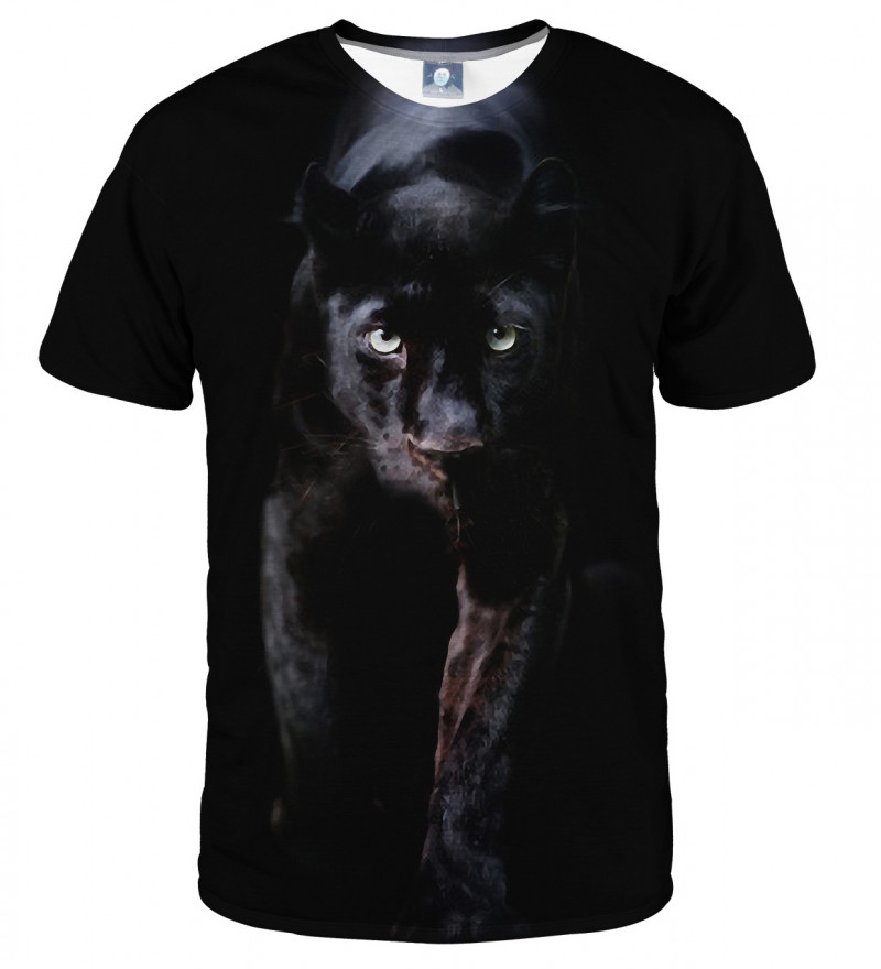 black tshirt with panther motive