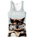 blue tank top with cat motive