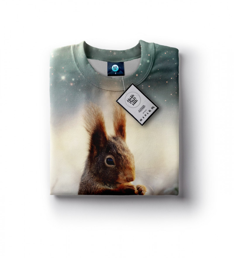 sweatshirt with squirrel motive
