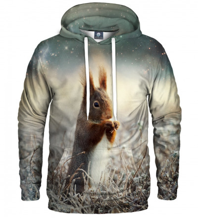 hoodie with squirrel motive
