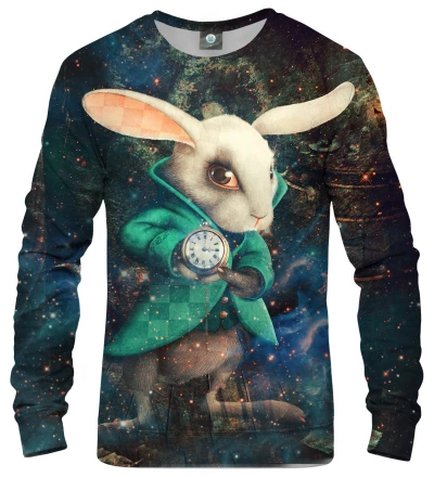 sweatshirt with rabbit from alice in wonderland