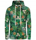 green hoodie with leaves motive