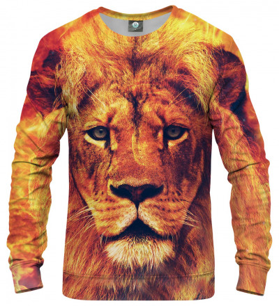 pomarańczowa bluza z motywem lwa