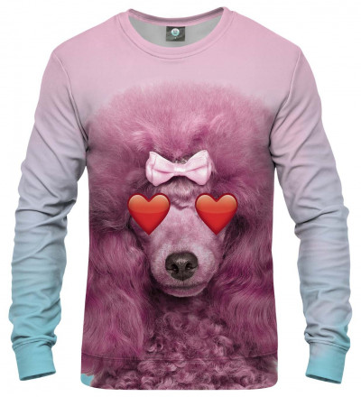 pink sweatshirt with puddle motive