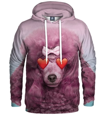 pink hoodie with puddle motive