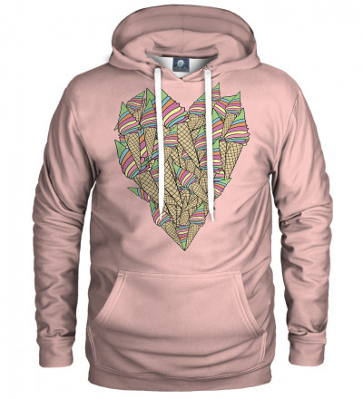 pink hoodie with ice-cream heart