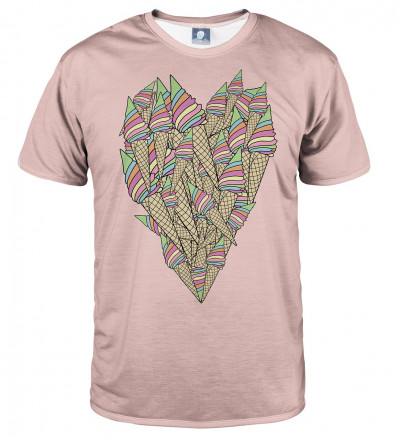 pink tshirt with ice-cream heart
