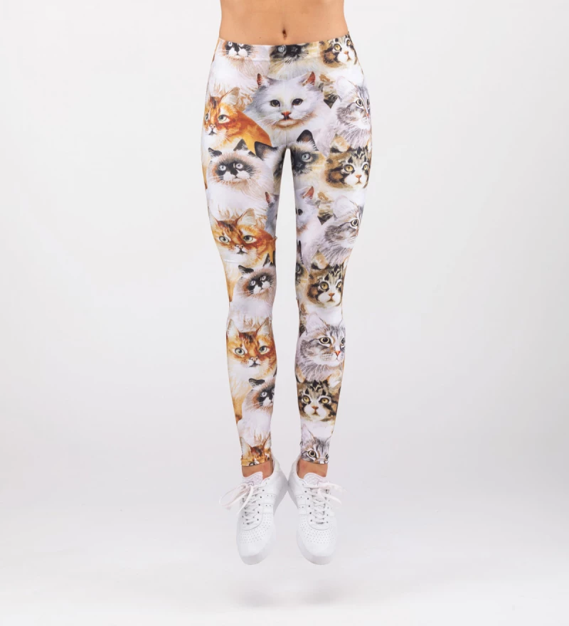 leggings with cats heads