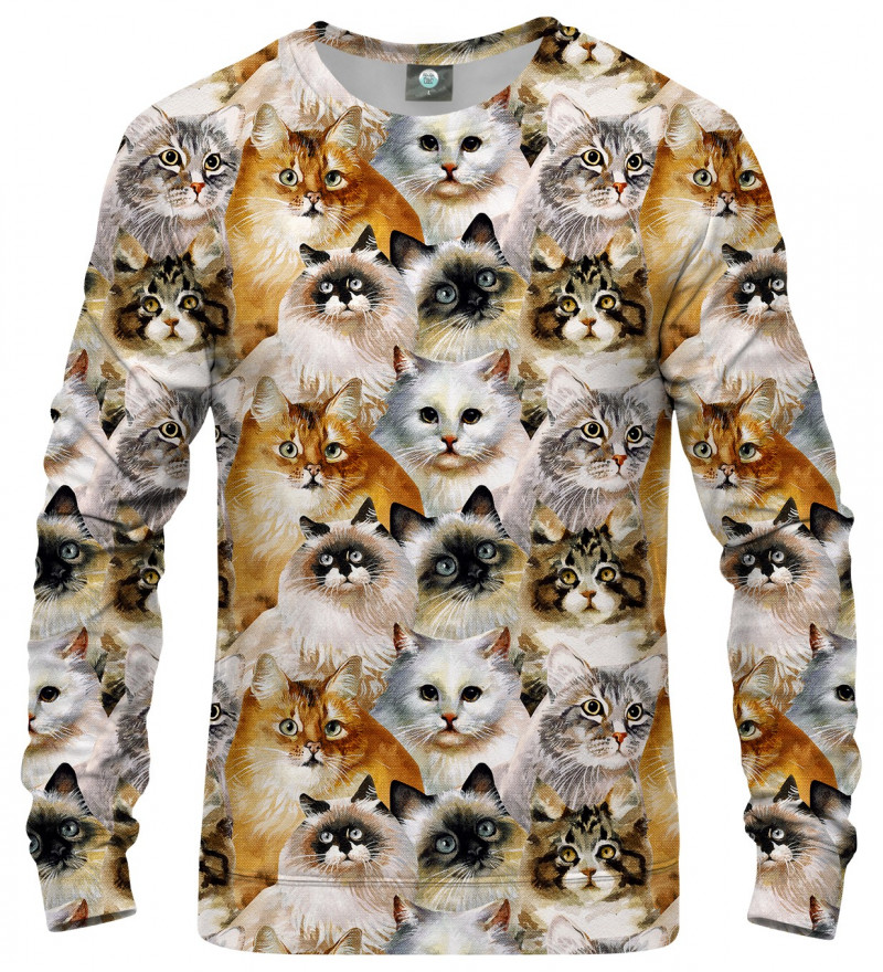 bluza  z motywem głów kotów