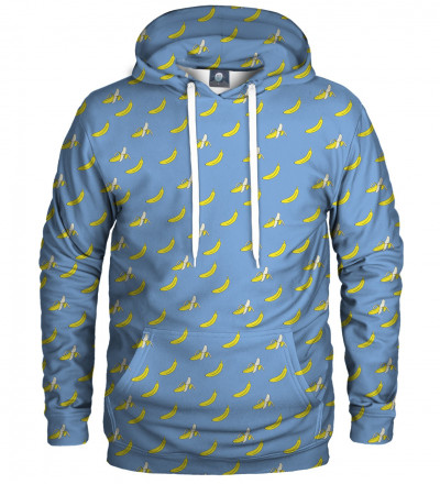 blue hoodie with banan motive
