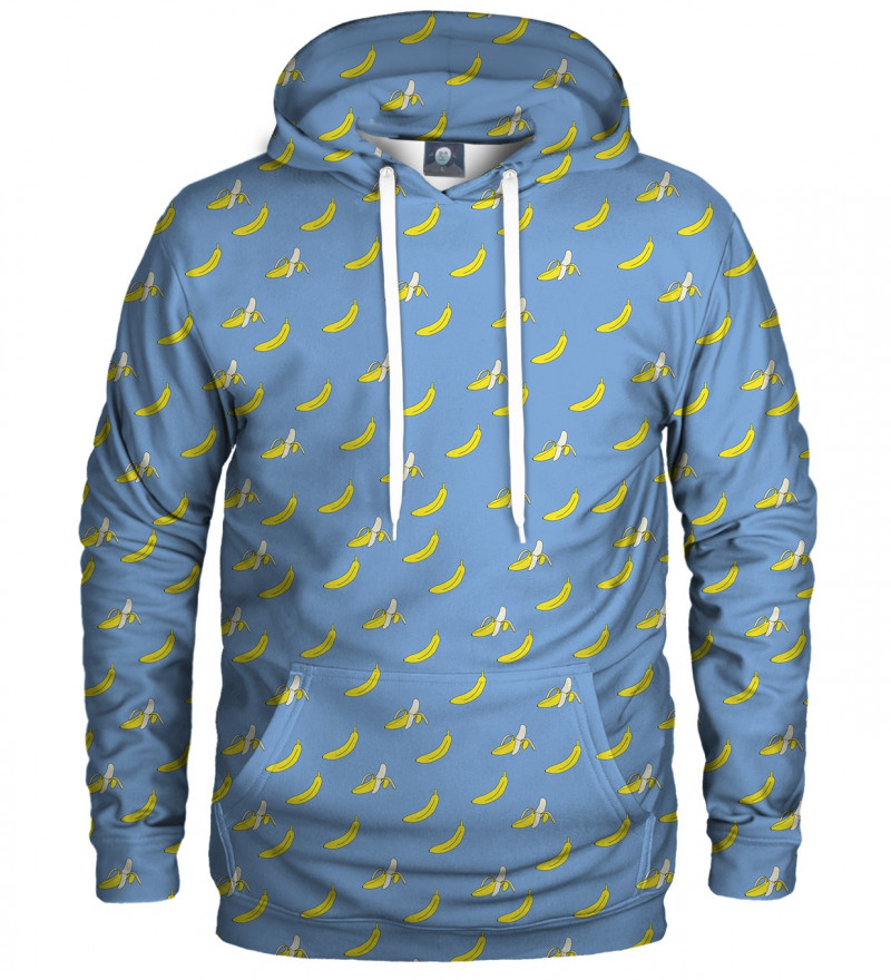 blue hoodie with banan motive