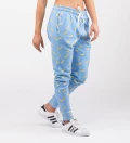 blue sweatpants with banana motive