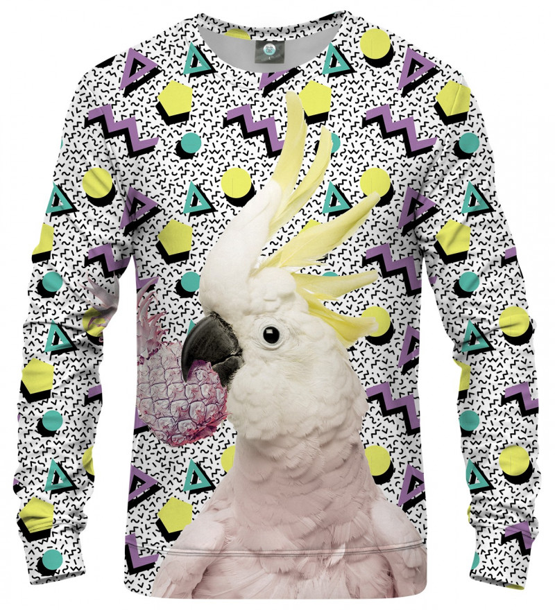 bluza z motywem papugi