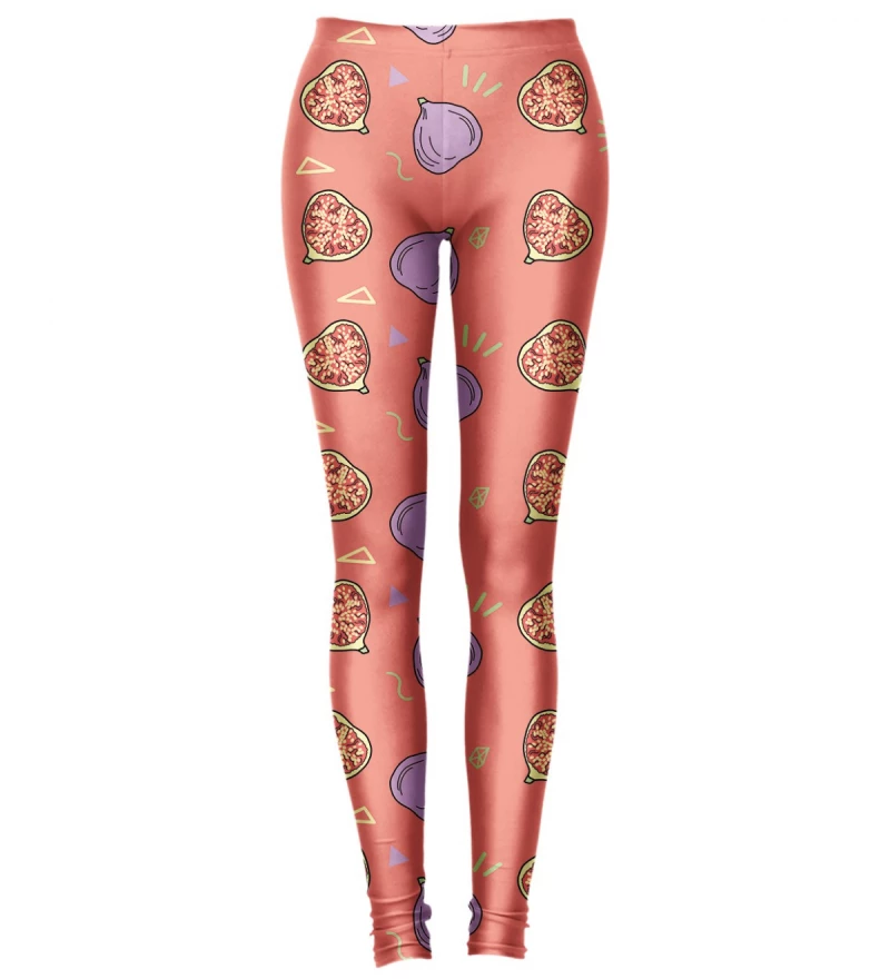 leggings with figgy fruits motive
