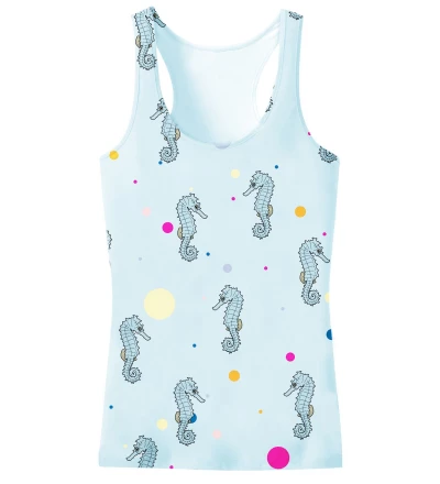 tank top with seahorses motive