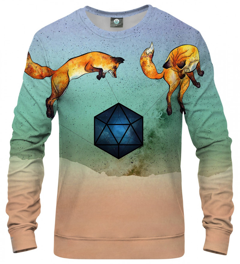 sweatshirt with foxes motive