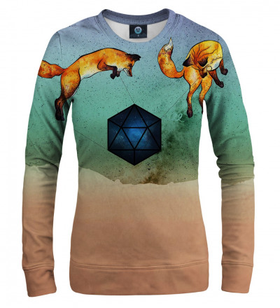 sweatshirt with foxes motive