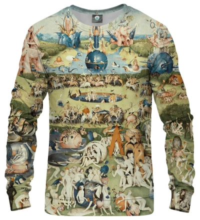 sweatshirt with garden motive, inspo Hieronim Bosch