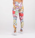 leggings with funny monsters motive