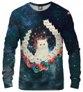sweatshirt with cat and galaxy motive
