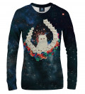 women sweatshirt with cat and galaxy motive