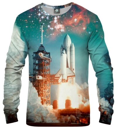 sweatshirt with space rocket motive