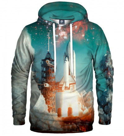 hoodie with space rocket motive
