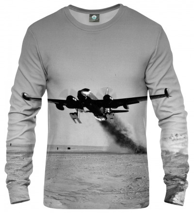 sweatshirt with airplane motive