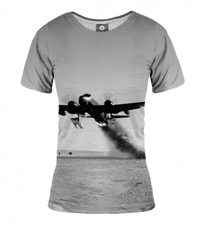 women tshirt with airplane motive