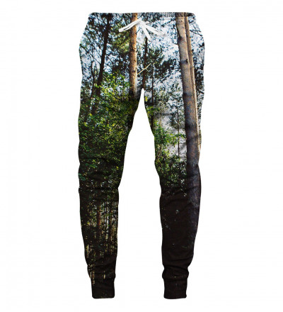 spodnie z motywem lasu