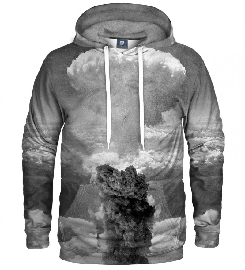 grey hoodie with explosion motive