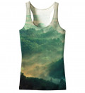 green tank top with forest motive