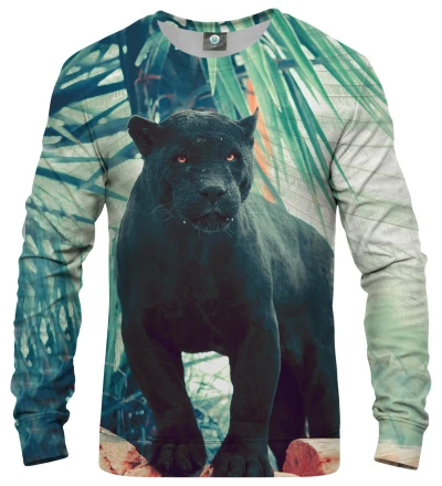 sweatshirt with black cougar motive