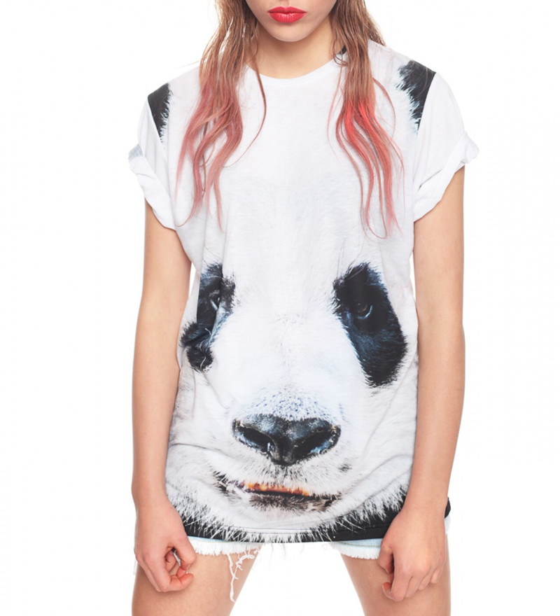 women tshirt with panda motive