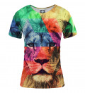 damska koszulka  z motywem kolorowego lwa