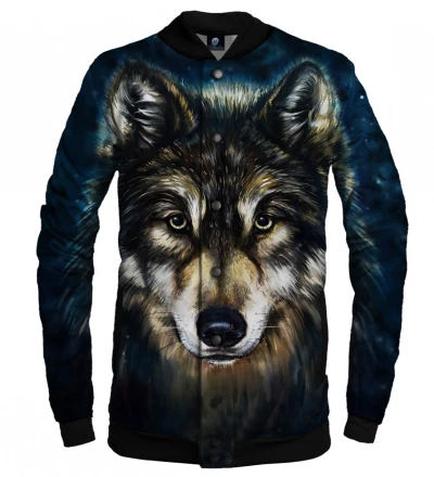 baseballl jacket with wolf motive