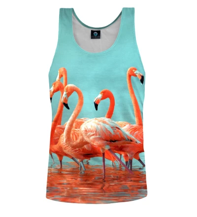 tank top with flamingos motive