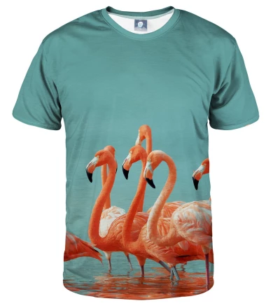 tshirt with flamingos motive
