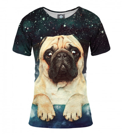koszulka z motywem psa i gwiazd